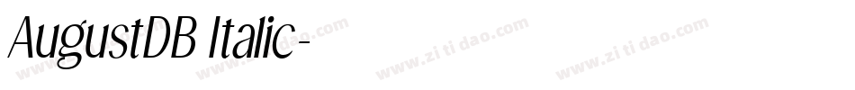 AugustDB Italic字体转换